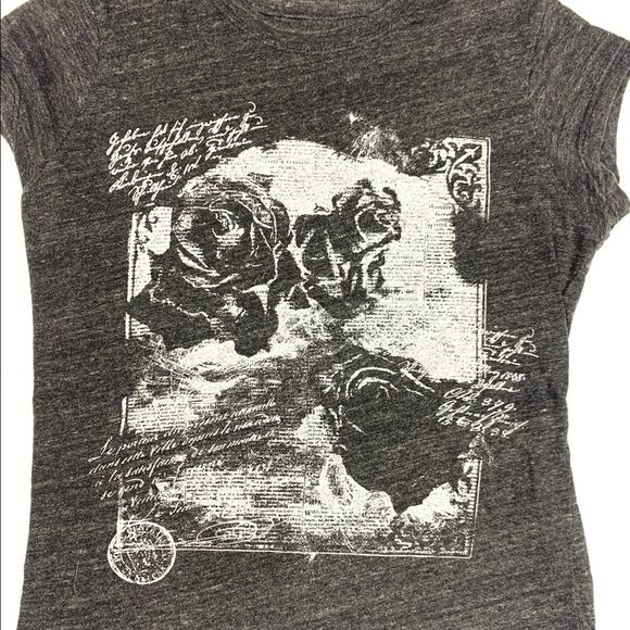 Gray Short Sleeve Fitted Graphic Tee - Picture 7 of 13